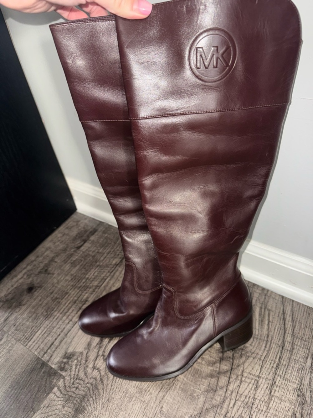 NWOT Michael Kors Tall Burgundy Boots